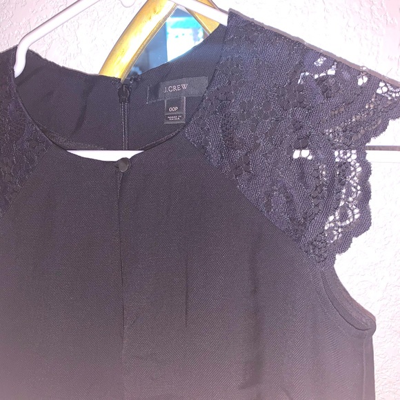 J Crew jumpsuit size 00P black, lace sleeves - Picture 14 of 16